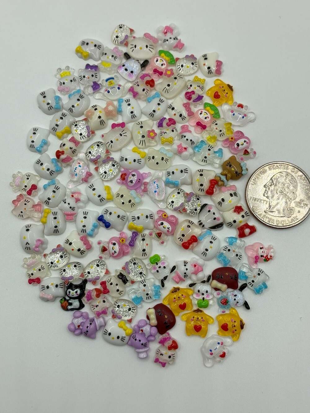 Sanrio Hello Kitty Resin Flatback Cabochons Craft Embellishments Bulk Lot